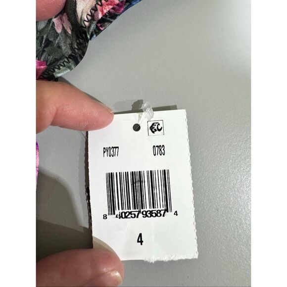 Fleur Du Mal NWT Rose Printed High Leg underware Size 4(Large) - Picture 5 of 5